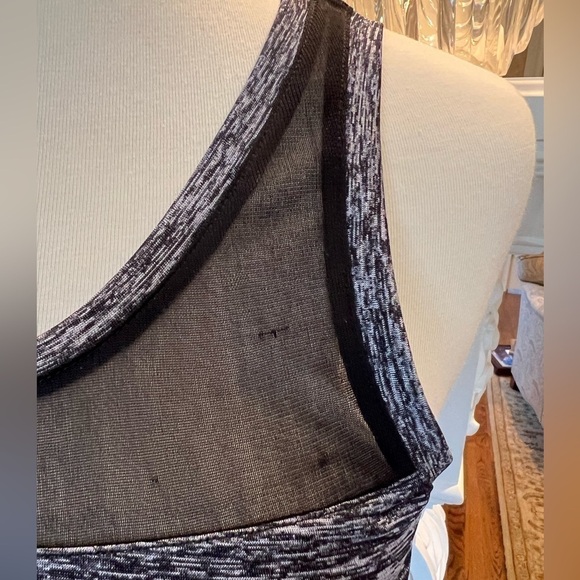 JONATHAN SIMKHAI Black & white heathered tank sheer netting maxi dress size S - Picture 5 of 9